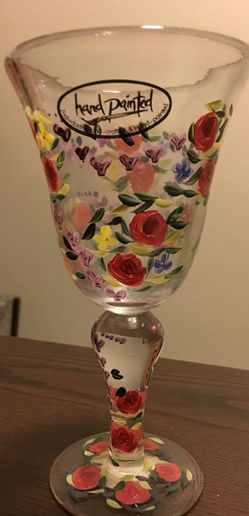 Vine new glass handpainted