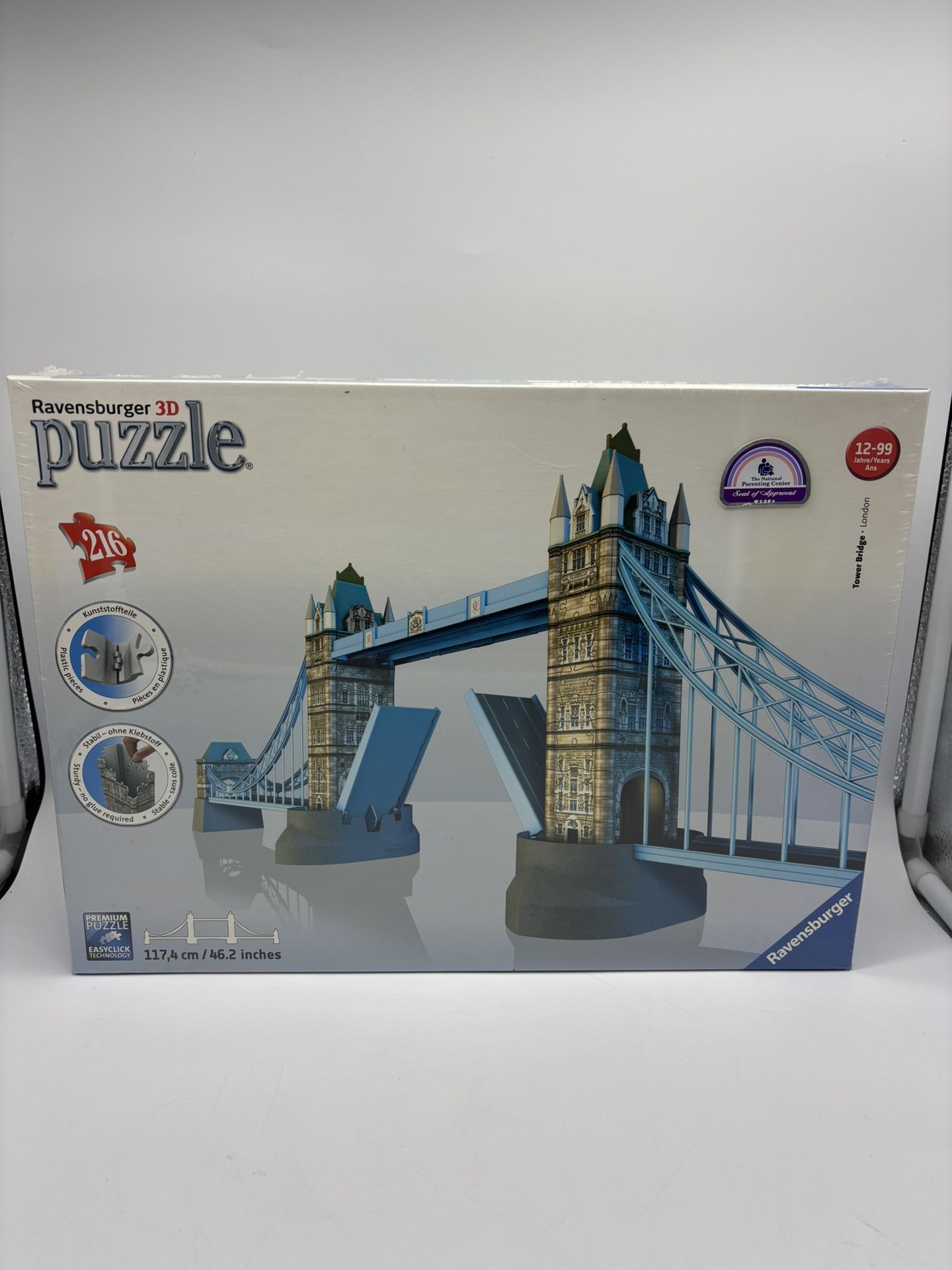 New London Tower Bridge 3D Puzzle 216 Pcs 46.2" 2012 Ravensburger NIB Sealed