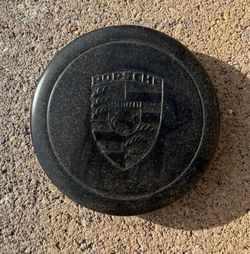 70mm Porsche center cap, original equipment manufacturer.