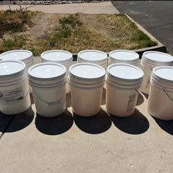 5 - Gallons Buckets Food Grade- 10 packs 