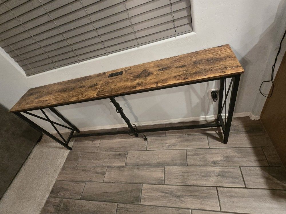 Behind The Couch Table With Outlets 