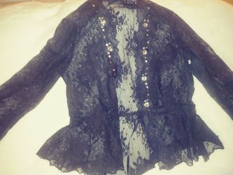 black lace sweater/shawl