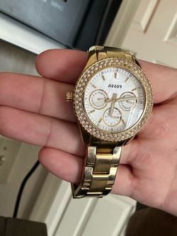 Gold Chromograph Fossil Watch