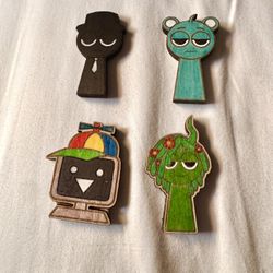 Sprunki Game Wood Charms 