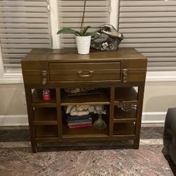 Luggage style end table