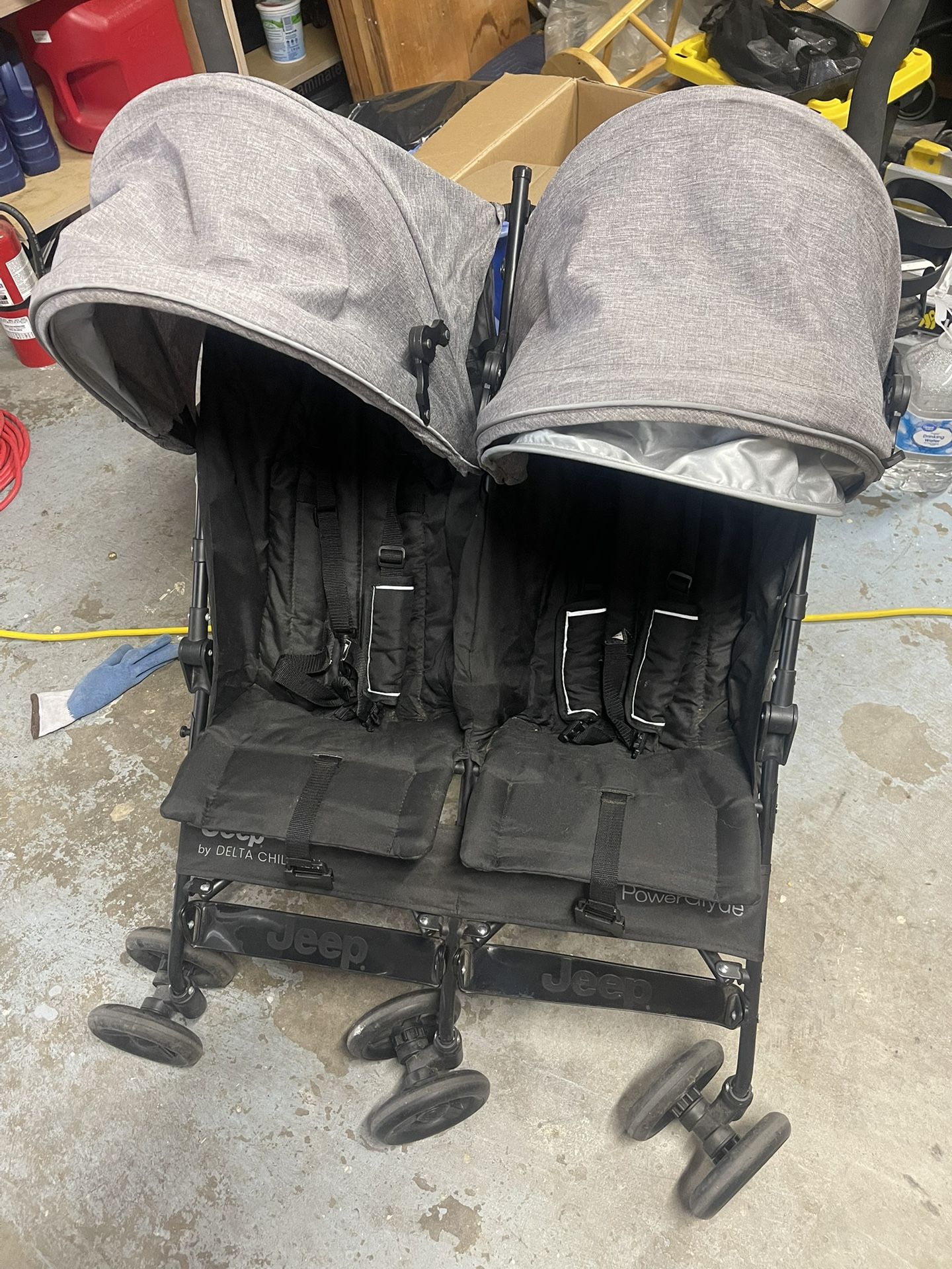 Jeep PowerGlyde Side-by-Side Double Stroller