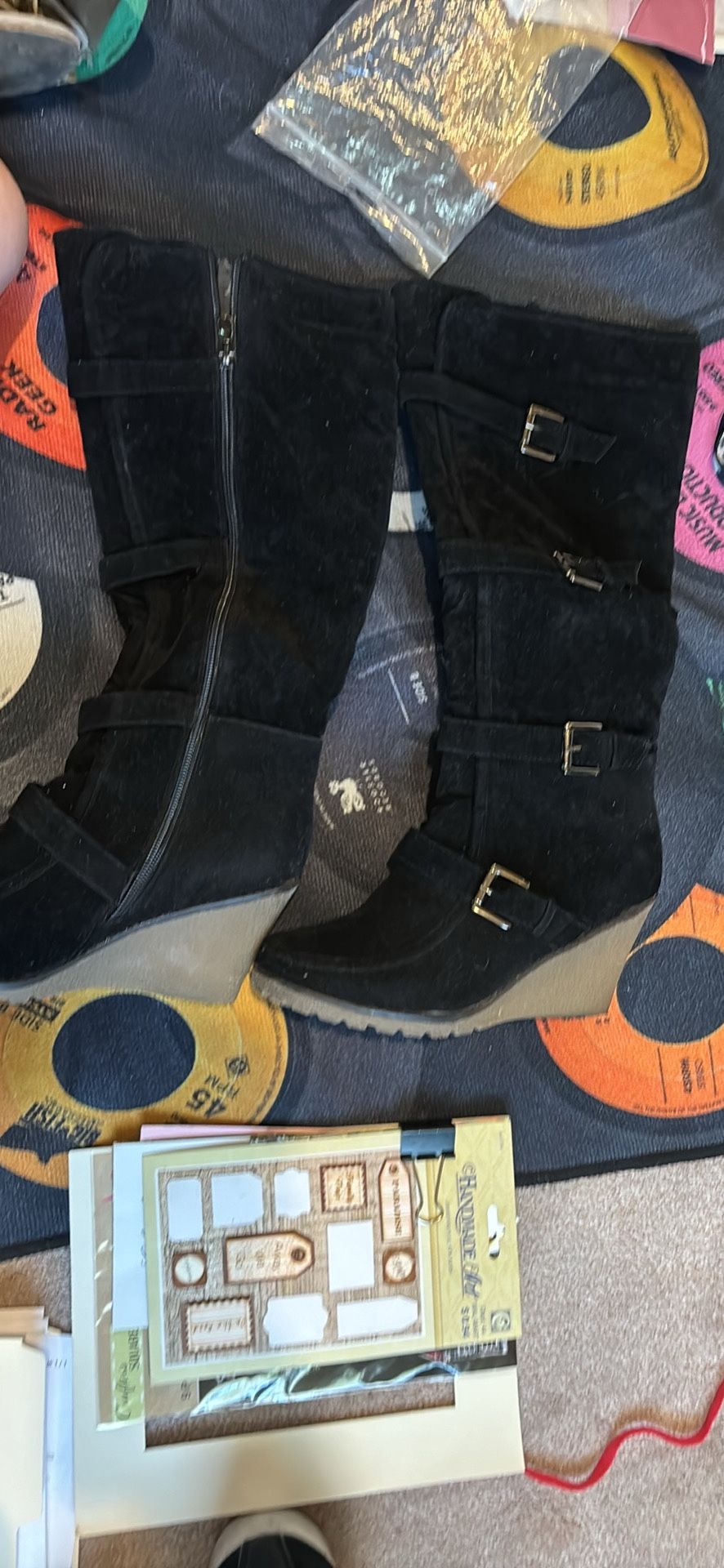 Size 8 But Fit More Like A Seven Shoes/Boots With Cute Buckles