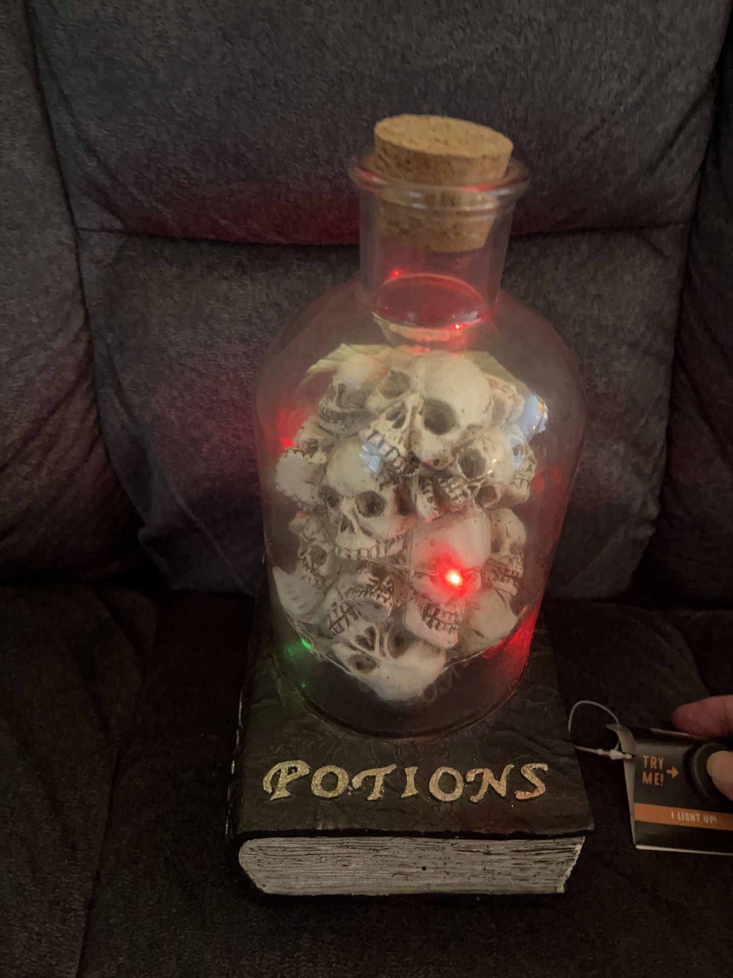 Skulls Under Glass And Light Up