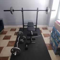 Weight Set With Bench And Matt