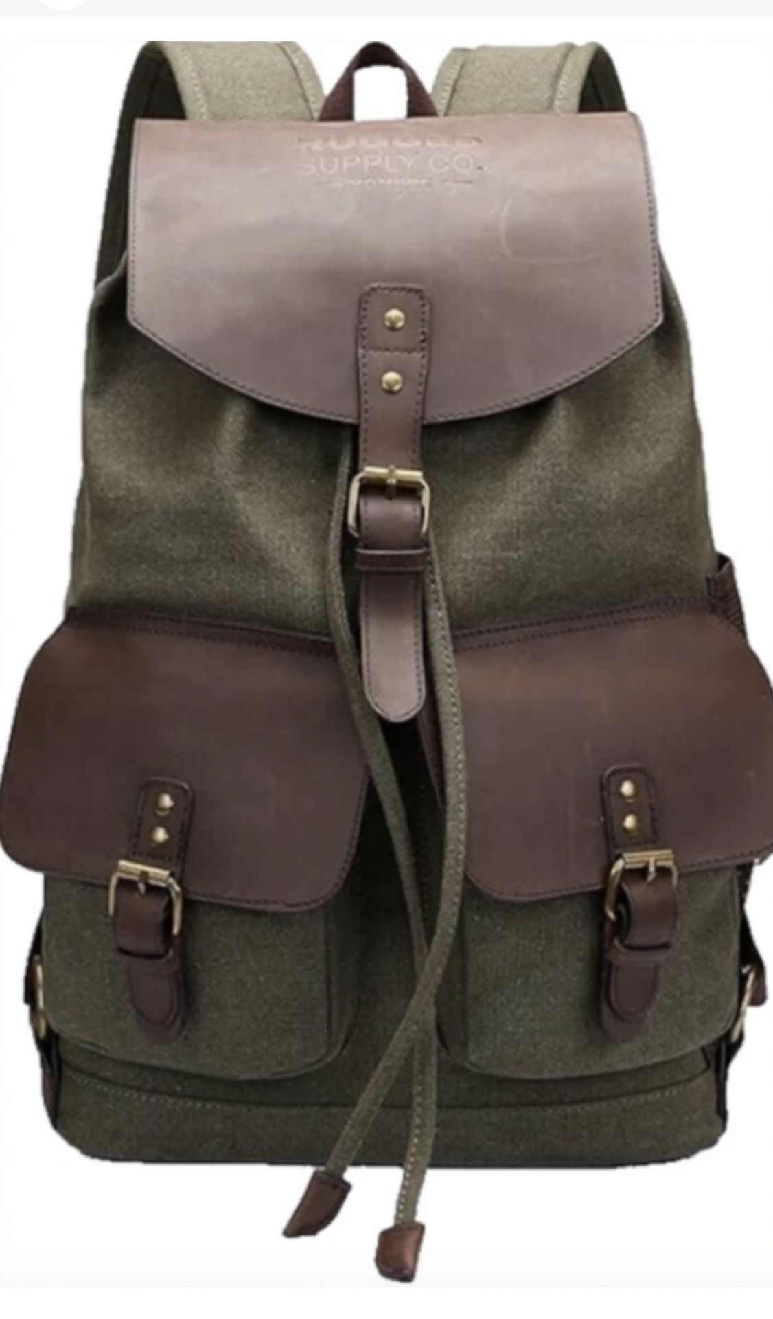 Rugged Supply Company (HOMBRE) Canvas Leather Rucksack Backpack