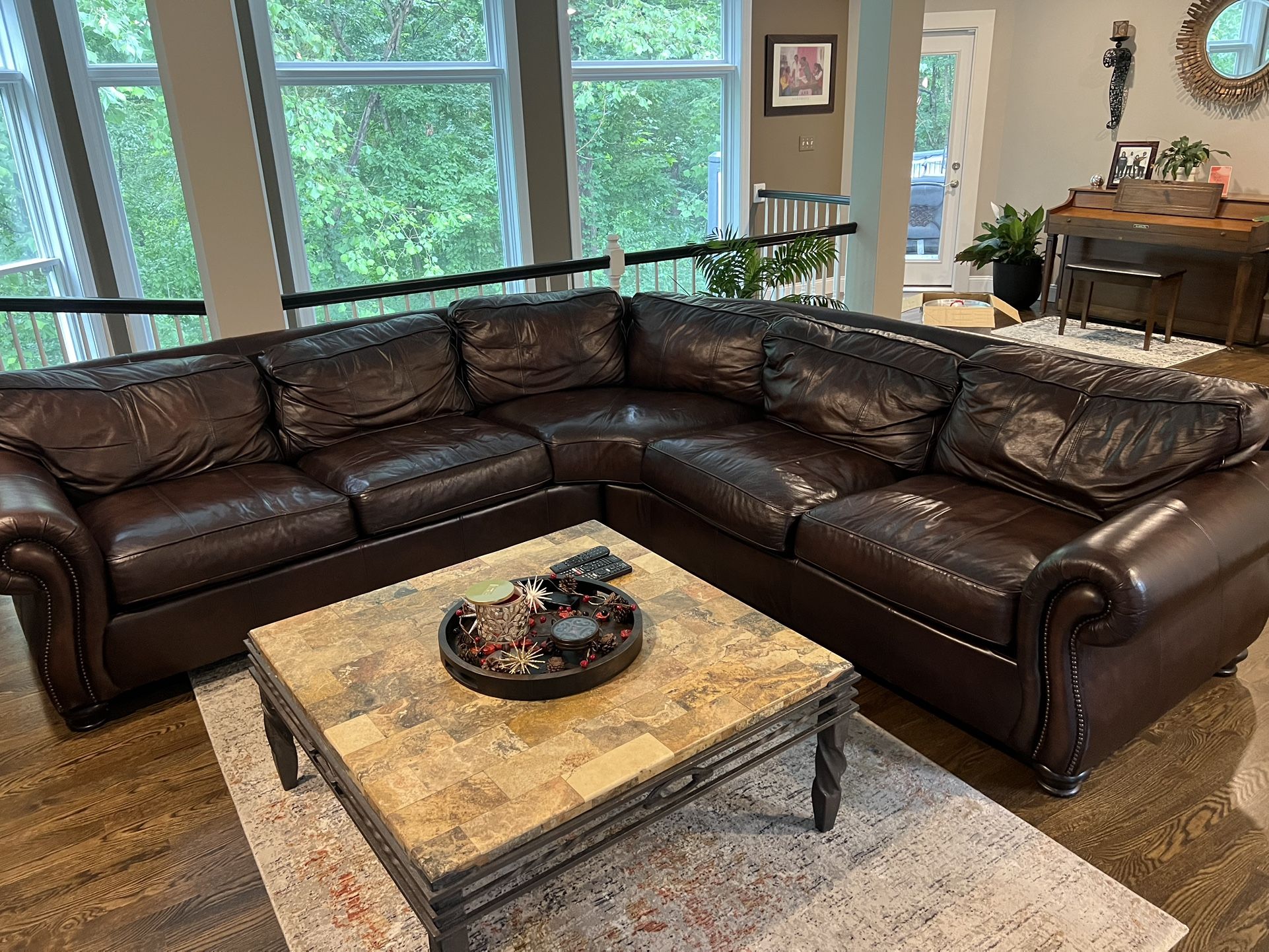 Leather Brown Sectional