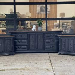 Black Solid Wood Dresser From Basset 