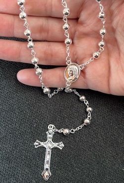 Silver plated rosary