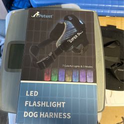 PETEST LED flashlight Dog Harness