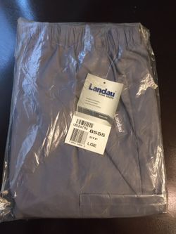 Landau Men's Cargo Scrub Pants - Grey - Large