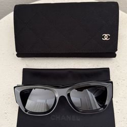 CHANEL POLARIZED BLACK SUNGLASSES