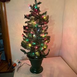 Vtg 32” Lighted Artificial Christmas Tree