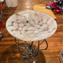 Carpathian Art Glass Candy Dish