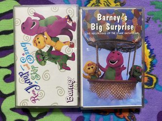 Barney's Big Surprise by Barney (Cassette, 1997) Live Stage Show Tour Lot of 2
