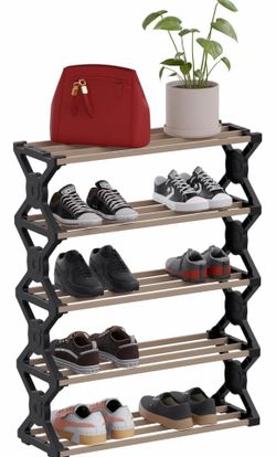 Shoe Rack Organizer, 5 Tier Shoe Shelf Storage Organizer, for Entryway, Hallway, and Closet