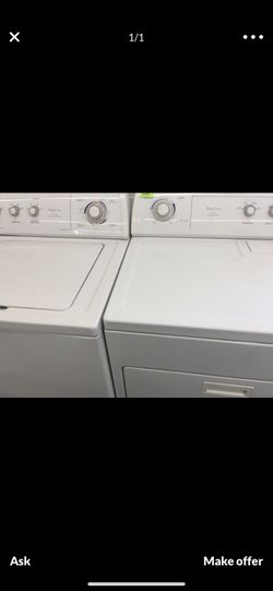 Washer and dryer gas or electric with warranty