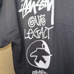 STUSSY OUR LEGACY “WORK SHOP”  T-Shirt (BLACK)  SIZE XL