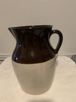 Vintage mid-century American R.R.P. Co. Pottery Milk Pitcher