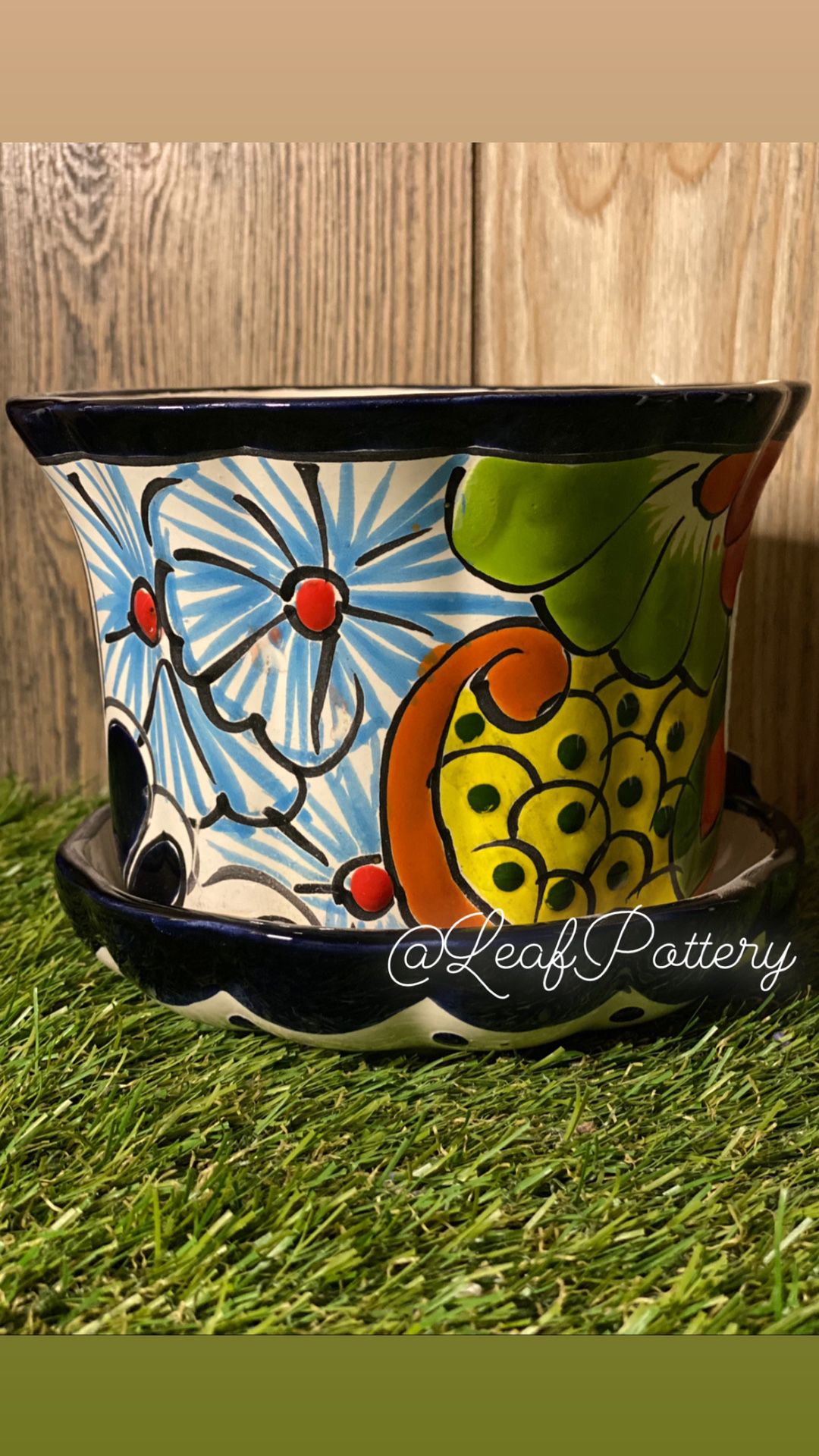 Talavera Rosario Ceramic Planter Pot 