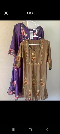 Beautiful bundle of 2 traditional embroidered outfits in excellent condition.