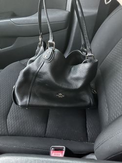 Authentic Black leather coach Purse