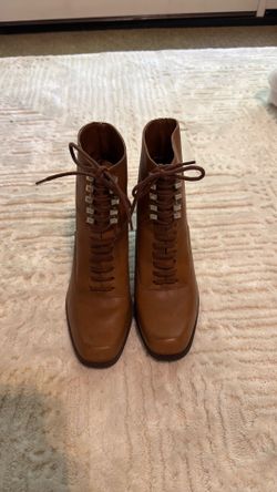 Leather heel boots
