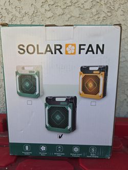 Solar Fan Portable Rechargeable with Brushless Motor