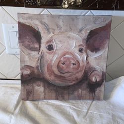 New Pig In Fence Wall Art 