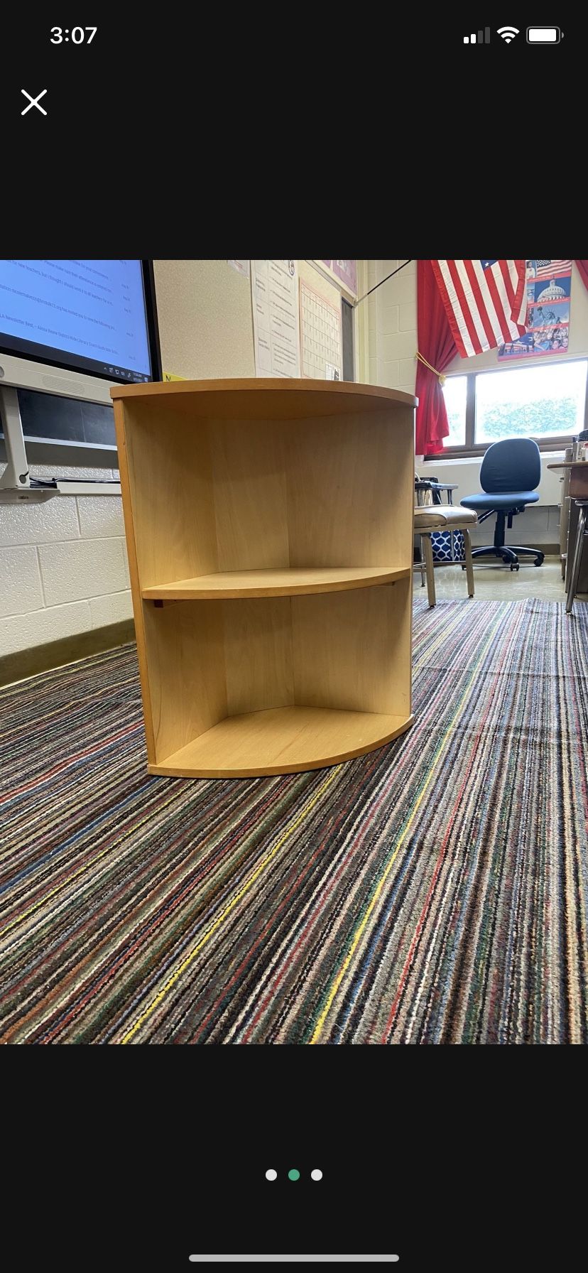 Solid Wood Corner Book Shelf