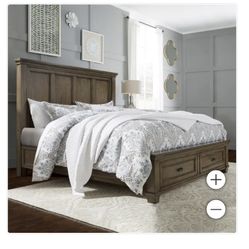 Costco Northridge Cali King Complete Bed Frame USB Ports