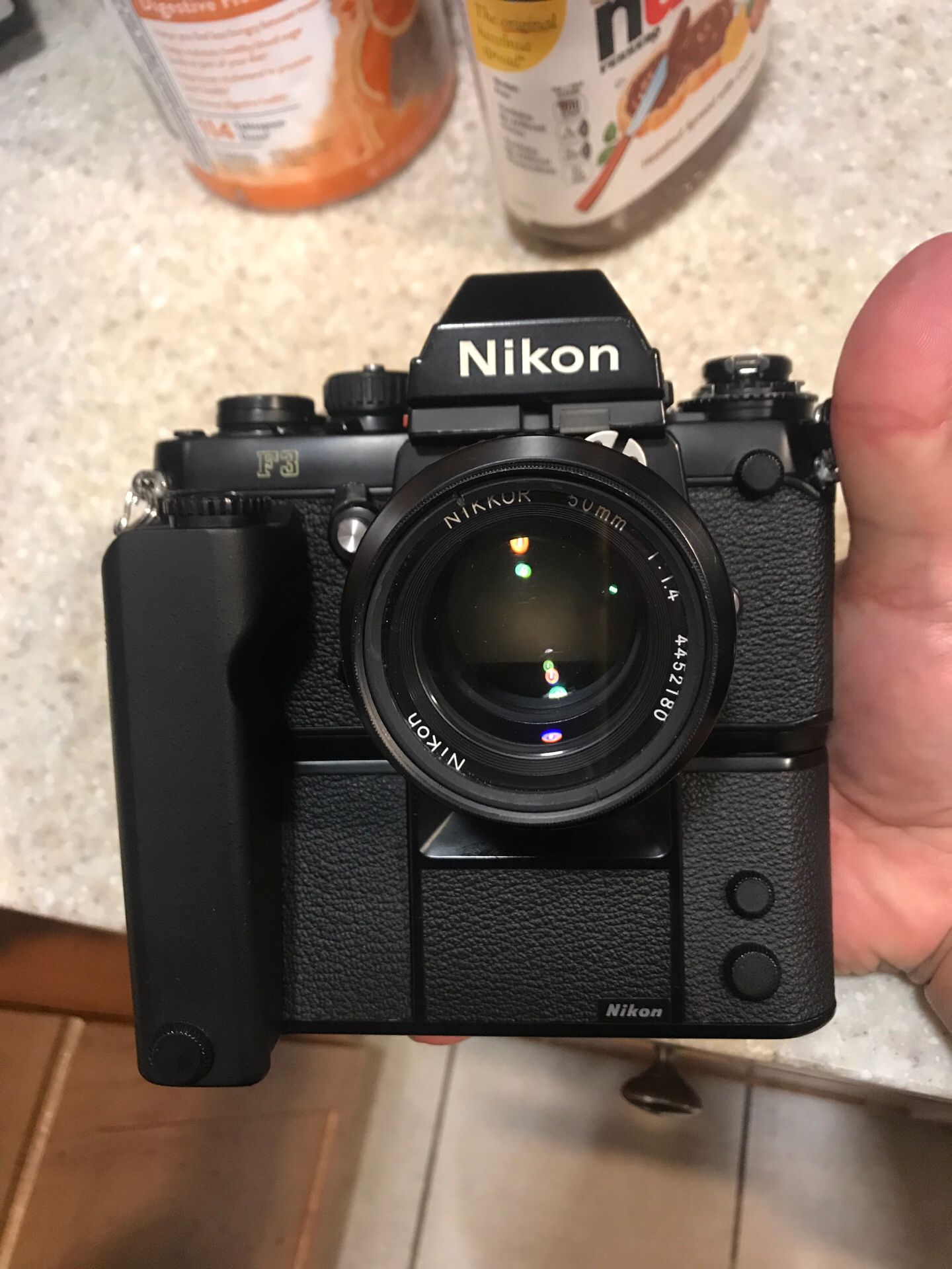 Nikon F3 with motordrive , mf-14 and 50mm 1.4