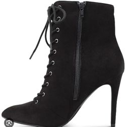 Black Booties With Laces