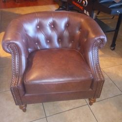 Single Last One Available Accent Chair Wingback Chair Barrel Chair Brown Office Chair Living Room Furniture Chair Brand New