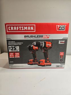 Craftsman V20 RP 20-volt Max 2-Tool Brushless Power Tool Combo Kit with 2 Batteries & Charger