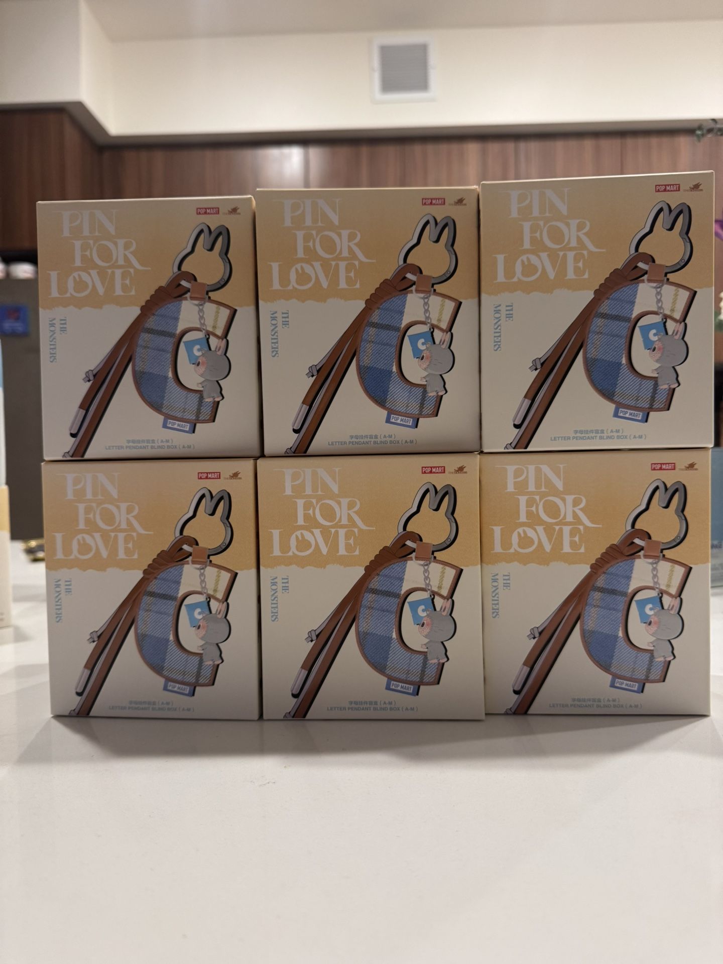 Popmart Labubu “Pin For Love” Letter Pendant Blind Box (A-M)