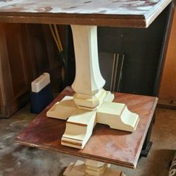 2 Wooden Small And Tables 