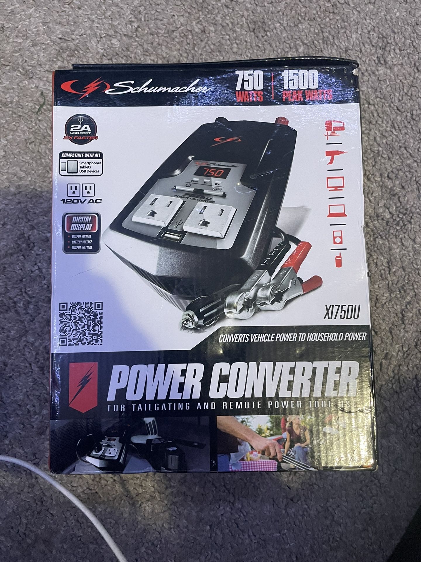 Schumacher 750 W DC‑AC Power Inverter (XI75DU)