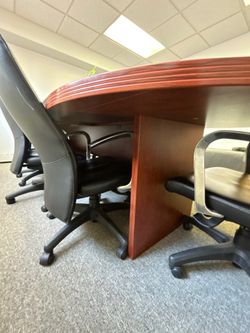 8 person conference table and chairs