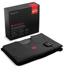 MiHigh Portable Infrared Sauna Blanket - Indoor Personal Sauna for Home Supports Blood Flow & Circulation - Waterproof One-Person Sauna for Exercise R