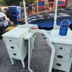 Antique Vanity W/ Mirror