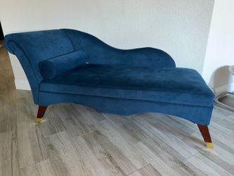 Modern Upholstered Rolled Arm Chaise Lounge