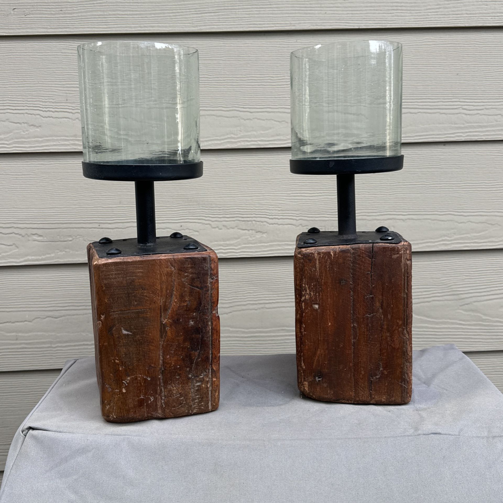 Rustic Candle Holders 