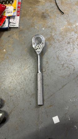 1/2" Drive 24 Geared Teeth Pear Head Style Hand Ratchet, 10" L, Full Polish Finish