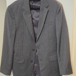 Jos A Bank Men's Two Button Wool Blend Sport Coat Blazer Gray Size 38R