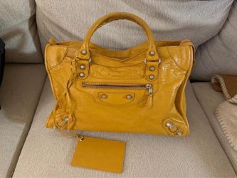 Authentic Balenciaga City Bag in Medium (Mustard Yellow)